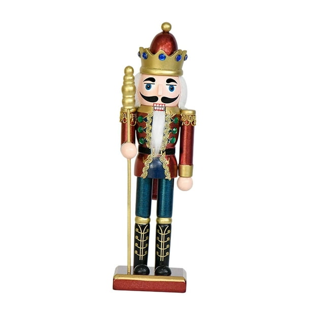 Figura de Cascanueces de Navidad Adorno de Mesa Cascanueces de Madera 10 pulgadas de Alto para Estilo A