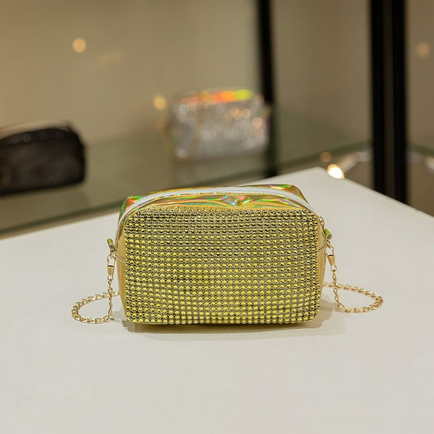 Bolso de mujer, bolso de cámara con personalidad brillante y brillante, bolso de hombro diagonal de verano y otoño, bolso de cambio pequeño para mujer