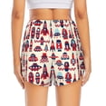 thumbnail image 2 of Lsque Rocket Pattern Printed Women's Running Shorts with Liner Pockets,Elastic Quick Dry Workout Athletic Gym Yoga Shorts,Womens High Waist Shorts-Large, 2 of 9