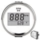 thumbnail image 4 of Medidor De Tacómetro, Retroiluminación De 52 Mm/2 Pulgadas, Pantalla LCD, Medidor De Revoluciones Del Motor Para Motor Generador/motor De Gasolina Para Coche/camión/barco ANGGREK Esfera blanca con cubierta plateada., 4 of 8