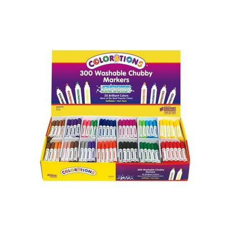 - Colorations Washable Chubby Marker Smart Pack - Set of 300 (Item # SMARTPAK)