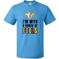 thumbnail image 3 of Inktastic Im with a Bunch of Fools with Jester Hat April Fools Day T-Shirt, 3 of 5