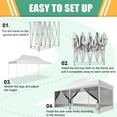 thumbnail image 6 of COBIZI 10x20 Canopy Tent, Heavy Duty Pop up Canopy with Sidewalls, Waterproof Easy Setup Canopy with Mosquito Netting, Outdoor Instant Screen Tents for Parties, Wedding with Roller Bag, Gray, 6 of 7