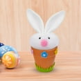 thumbnail image 4 of Decoración de conejito de Pascua, maceta, figura de conejo, adorno de escritorio, estatua de conejo conejo blanco, 4 of 7