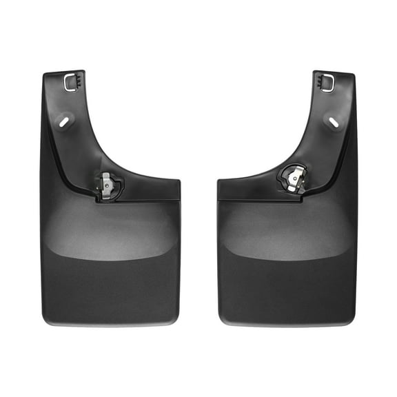 WeatherTech Custom No Drill Splash Guard MudFlaps compatible with 2004-2007 Ford Super Duty, Rear Pair - Black
