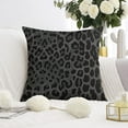 thumbnail image 2 of Black Leopard Pillow Covers 18x18 Inch Linen Decorative Square Throw Pillow Covers for Home Sofa Bedroom Outdoor Indoor, 2 of 6