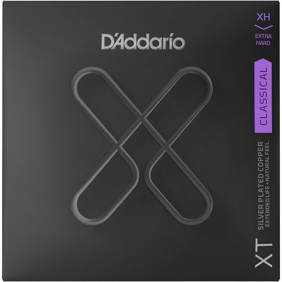 D'Addario XT Silver-Plated Copper Classical Strings - Extra Hard Tension (29-47w)