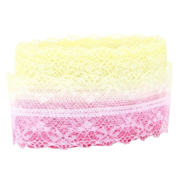 Lace Fabric 10 Yards 38mm/1.4in Wide Gradient Color Ribbon for Headbands Garment Gift Wrapping