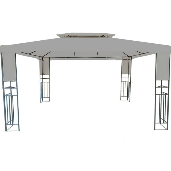 Garden Winds Replacement Canopy Top Cover for 84C-323 Gazebo - Slate Gray - RipLock 350