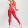 thumbnail image 5 of Conjunto deportivo de Yoga de una pieza para mujer, conjunto de gimnasio calado con cremallera, conjunto de entrenamiento de Fitness, ropa deportiva académica, 5 of 5