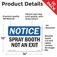 thumbnail image 2 of Spray Booth Not An Exit OSHA Notice Vinyl Decal Label 14 Inch x 10 Inch - 10 Pack, 2 of 6