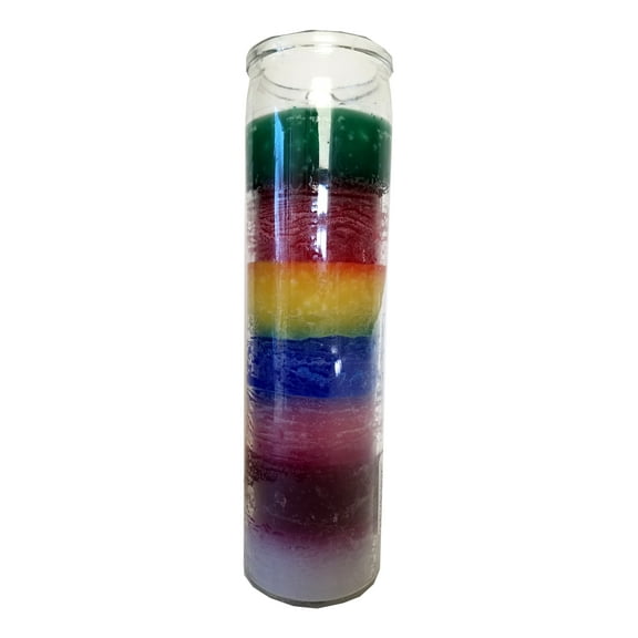 7 Color Layers Pillar Candle
