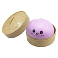 thumbnail image 1 of Bola de masa antiestrés para niños y adultos, bollo de masa suave y exprimible, relleno al vapor Púrpura, 1 of 9