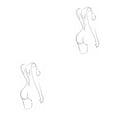 thumbnail image 4 of Kearding Pintura de lienzo de dibujo de una línea única blanca para decoración del hogar mujer cuerpo minimalista impresión A A 2Conjunto, 4 of 6