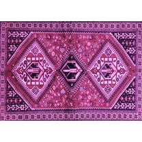 Ahgly Company Indoor Rectangle Persian Purple Traditional Area Rugs, 5' x 7'