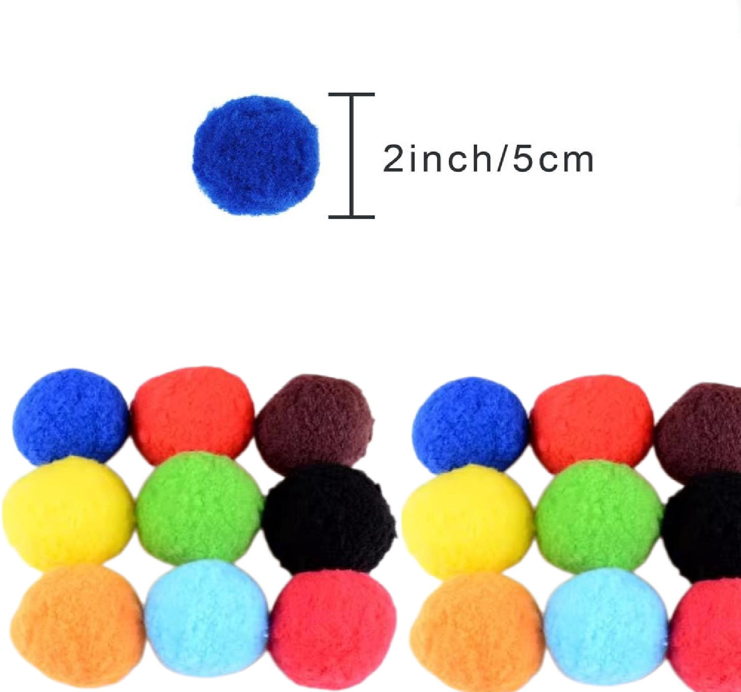 72 Pack 2 inch Pom Poms Bulk Craft Supplies,TGY DIY Craft Pom Poms for School Activities,Multicolor Pom Poms for Arts and Crafts