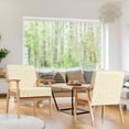 thumbnail image 3 of Gymax 2PCS Accent Armchair Upholstered Chair Home Office w/ Wooden Frame Yellow, 3 of 10