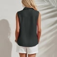 thumbnail image 6 of Posijego Women's Sleeveless Tank Tops Button-Up Collared Blouses Business Casual Office Work Tank Tops for Women, 6 of 7