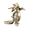 thumbnail image 3 of Figura de ardilla de latón, decoración de escritorio, mini escultura coleccionable, mascota de té para mesa, estantería de casa, regalo de, 3 of 9