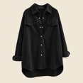 thumbnail image 3 of Maplenight Button Down Shirts for Women Corduroy Collared Shacket Jacket Soft Cozy Fall Winter Casual Work Office Tops, 3 of 7