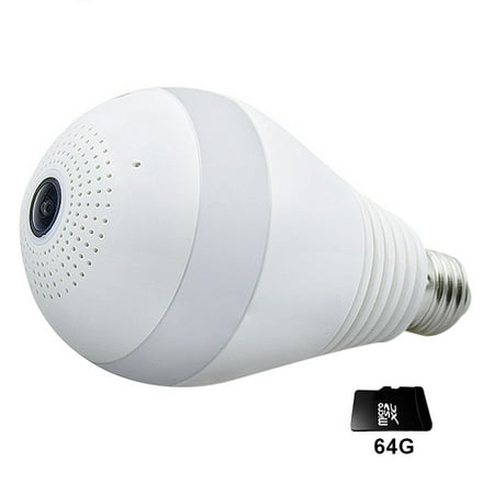 

Wireless Bulbs Camera 360 Degree Panoramic Smart Security Camera For Home Baby Care Motion Detection New