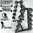 thumbnail image 2 of Synergee Fixed Barbell Storage Rack for Straight & Curl Bars. Organizes Fixed Barbells and Curls Bars. Great Barbell Stand for Home and Commercial Gyms., 2 of 6