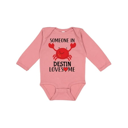 

Inktastic Someone in Destin Loves Me Gift Baby Boy or Baby Girl Long Sleeve Bodysuit