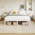 thumbnail image 5 of Allewie Queen Bed Frame, 14 inch Metal Platform Beds with Storage Space, No Box Spring Needed and Easy Assembly, White, 5 of 10