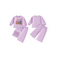 thumbnail image 2 of RUINIXCW Toddler Baby Girl Birthday Outfit Long Sleeve Sweatshirt Pants 2 Pcs Set, 2 of 9