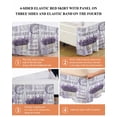 thumbnail image 6 of Purple Vintage Lavenders Wrap Around Bed Skirts for King Bed 18" Drop,Bed Skirt with Adjustable Elastic Belt Dust Ruffle Bed Valance for Bedroom Hotel Farmhouse Wooden Retro Art Bed Frame Cover, 6 of 7