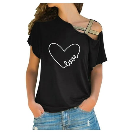 

Qufokar Cute Maternity Dress Womens V Neck T Shirts Cotton T-Shirt Blouse Irregular Casual Women Short Ladies Shoulder Sleeve Women S Blouse