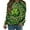 Green-S, variant on Zwiiyzr Womens Long Sleeve Hooded Sweatshirt Lucky Clover Print Fall Seasonal Pullover Cozy Fleece Relaxed Fit Green Theme Streetwear Green
