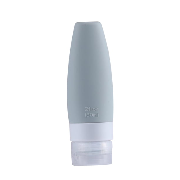 Botellas de viaje de silicona, recipientes portátiles de silicona para baño y ducha. Azul 60ml