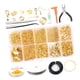 thumbnail image 3 of Kit de suministros para hacer joyas, alicates para joyería, juego para hacer aretes, reparación de joyas Conjunto de oro 2, 3 of 9