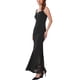 thumbnail image 4 of INSPIRE CHIC Vestidos de Prom 2025 para Mujeres con Tirantes Elegantes para Invitadas de Boda Cóctel Maxi Gown Formal con Inserción de Encaje M Negro, 4 of 5