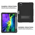 thumbnail image 2 of ELEHOLD Rugged Hybrid Case for iPad Pro 12.9 2022/2021/2020/2018 Three-Layer Full Protection Hidden Kickstand Pencil Holder Shockproof Durable Case for iPad Pro 12.9 inch,Black, 2 of 7