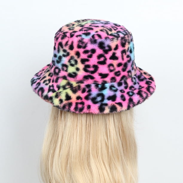 Winter Bucket Hat Fluffy Faux Fur Fisherman Cap for Women  display picture 2