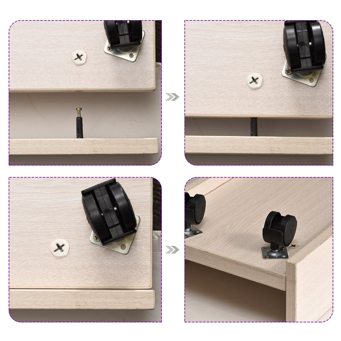 5x BROWN KNOCK DOWN CAM LOCK FLAT PACK FURNITURE FITTING DOWEL ASSEMBLY