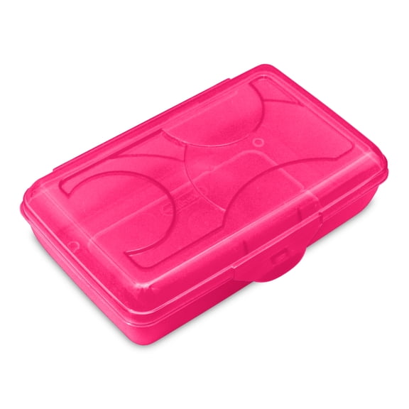 Sterilite Pencil Box, Neon Pink, 8-5/8" x 5-3/4"