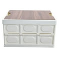 thumbnail image 1 of Cajón utilitario apilable de plástico, caja de almacenamiento apilable plegable de gran capacidad de 30 l L Caja de almacenamiento plegable Rendimiento lleno de energía, 1 of 8