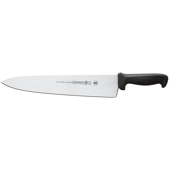 Mundial Chef's Knife High Carbon Stainless Steel 12" Long Blade- 5610-12 - Black Handle