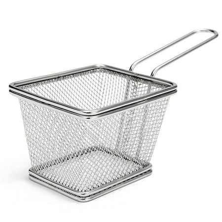 Turkey Frying Accessories - Wedlies Frying Basket Stainless Steel Mini French Deep Fryers Basket Net Mesh Fries Chip Kitchen Tool,3.9''X3.2''X2.8