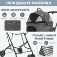 thumbnail image 7 of Infans Double Pet Stroller for 2 Dogs or Cats w/ 2 Detachable Carriers Safety Belt, 7 of 7