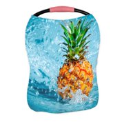PKQWTM Fresh Pineapple In Water Splashes Nursing Cover Baby Breastfeeding Infant Feeding Cover Baby Car Seat Cover