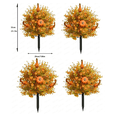 thumbnail image 2 of 4 PCS Fall Pumpkin Artificial Flowers for Outdoors with Ground Stakes,22" UV Resistant Artificial Outdoor Plants with Orange Leaves&Gourds,Autumn Fake Plant for Garden,Halloween & Thanksgiving Decor, 2 of 7
