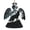 Angel Shape, variant on Angel Shape Christmas Wooden Hanging Ornaments, 6 Pcs, Xmas Tree Decor for Home Office with Wolf Howling Full Moon Black Design