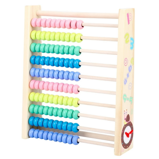 1 marco de ábaco educativo de madera para niños, tablero de dibujo multifuncional