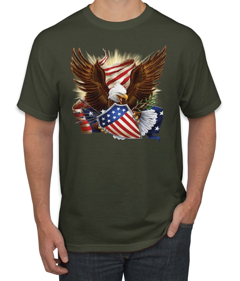 Bald Eagle American Flag Patriotism Independence Day USA Pride Men's T-shirt