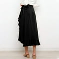 thumbnail image 4 of Vedolay Long Skirt Women's Plus-Size Knee Length Full Skater Skirt,Black M, 4 of 5