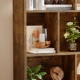 thumbnail image 6 of EDX Wooden Cube Bookshelf, Open 3-Tier Bookcase with Legs, Freestanding Bookshelves Storage Organizer Shelf, for Bedroom, Living Room, Office, Rustic Brown, 6 of 7